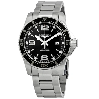 Longines Hydroconquest Automatic 44 Mm Black Dial Men's Watch L3.841.4.56.6 In Metallic