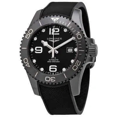 Pre-owned Longines Hydroconquest Automatic All Black Ceramic Men's 43mm Watch L37844569