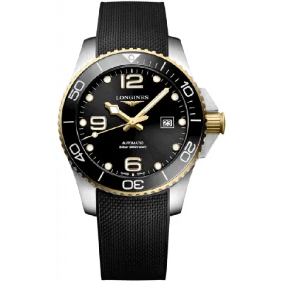 Longines Hydroconquest Automatic Black Dial Rubber Strap Men's Watch L3.782.3.56.9