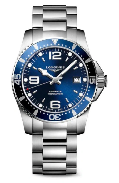 Longines Hydroconquest Automatic Bracelet Watch, 41mm In Blue/silver