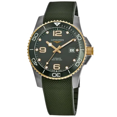 Longines Hydroconquest Automatic Green Dial Rubber Strap Men's Watch L3.781.3.06.9