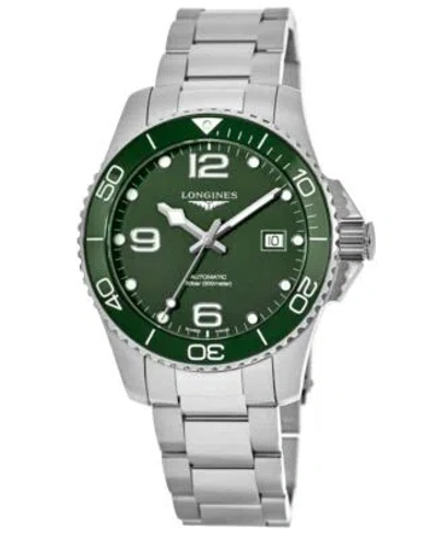 Pre-owned Longines Hydroconquest Automatic Green Dial Steel Men's Watch L3.781.4.06.6