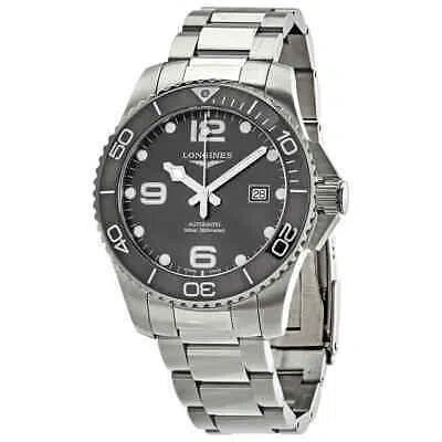 Pre-owned Longines Hydroconquest Automatic Grey Ceramic Bezel Men's 43 Mm Watch L37824766