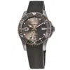 Longines Hydroconquest Automatic Grey Dial Rubber Strap Men's Watch In Grey