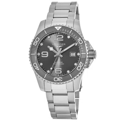 Longines Hydroconquest Automatic Grey Dial Stainless Steel Men's Watch L3.782.4.76.6 In Gray