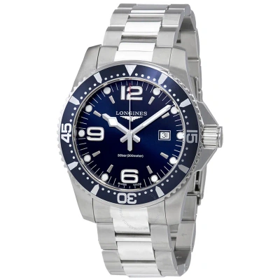 Longines Hydroconquest Blue Dial Stainless Steel Men's 44mm Watch L38404966 In Metallic