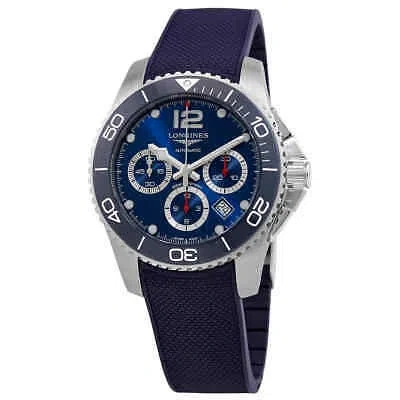 Pre-owned Longines Hydroconquest Chronograph Automatic Blue Dial Men's Watch L38834969