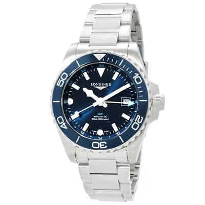 Pre-owned Longines Hydroconquest Gmt Automatic Blue Dial Men's Watch L3.790.4.96.6
