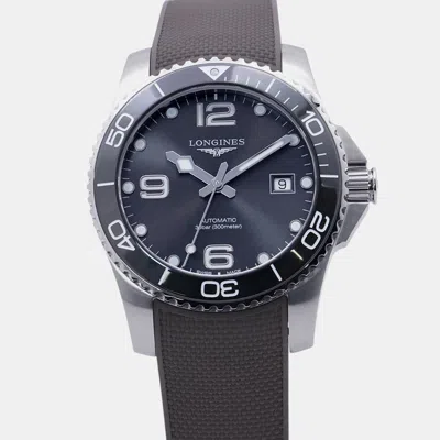 Pre-owned Longines Hydroconquest L3.781.4.76.9 Grey Stainless Steel Automatic Men's Watches 41mm In Gray