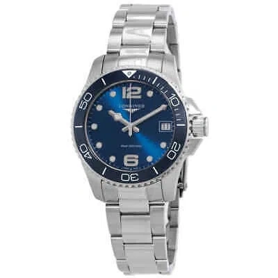 Pre-owned Longines Hydroconquest Quartz Blue Dial Ladies Watch L3.370.4.96.6