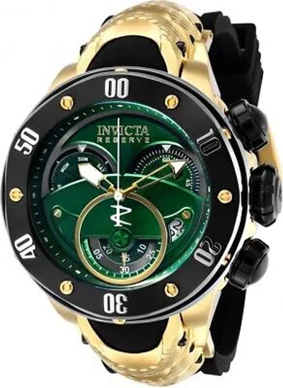 Pre-owned Longines Invicta Kraken Chronograph Gunmetal And Green And Gold Dial Men's Watch 36332