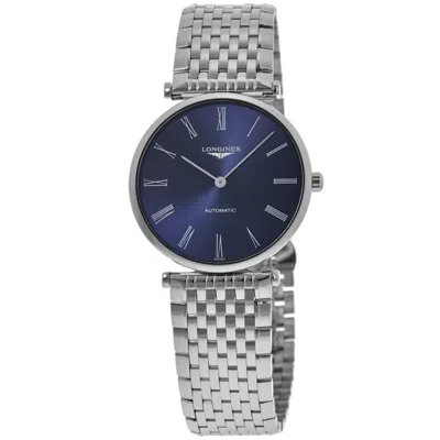 Longines La Grande Classique Automatic Blue Dial Steel Women's Watch L4.908.4.94.6 In Silver