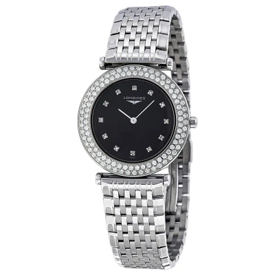 Longines La Grande Classique Black Dial Stainless Steel Ladies Watch L43080576 In Metallic