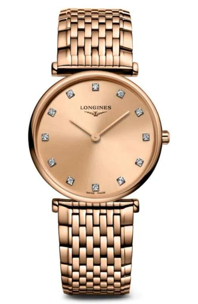 Longines La Grande Classique Bracelet Watch, 24mm In Pink