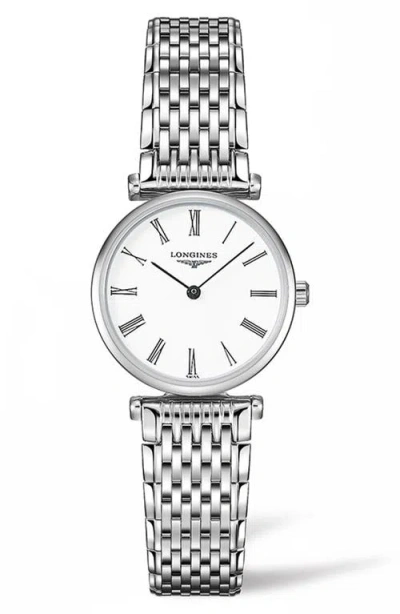 Longines La Grande Classique De  Bracelet Watch, 24mm In Silver/white/silver