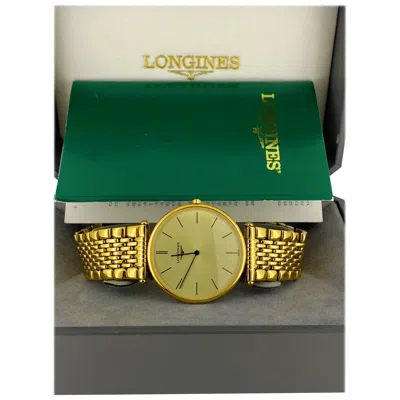 Pre-owned Longines La Grande Classique De  L4.635.2 18k Gold-plated Mens Watch Box + Papers In Multi