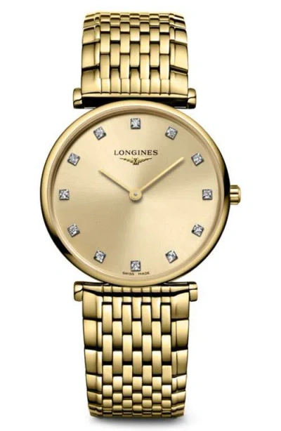 LONGINES LONGINES LA GRANDE CLASSIQUE DIAMOND BRACELET WATCH, 29MM