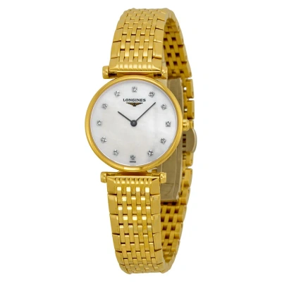 Longines La Grande Classique Mother Of Pearl Diamond Ladies Watch L42092878 In Gold / Mother Of Pearl / Yellow