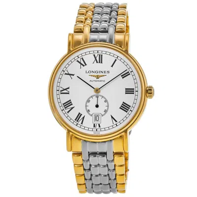 Longines La Grande Classique Presence Automatic White Dial Yellow Gold Pvd Steel Men's Watch L4.805.2.11.7 In Multi