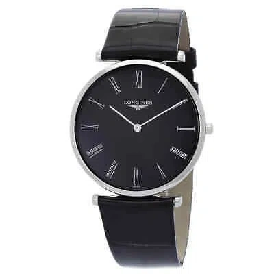 Pre-owned Longines La Grande Classique Quartz Black Dial Watch L4.755.4.51.2