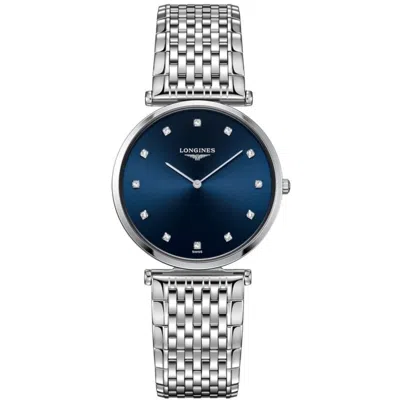 Longines La Grande Classique Quartz Blue Diamond Dial Steel Women's Watch L4.709.4.97.6