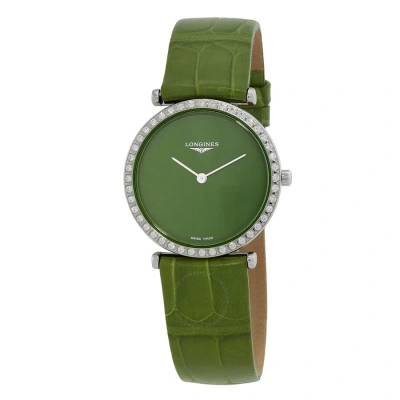 Longines La Grande Classique Quartz Diamond Green Dial Ladies Watch L4.523.0.60.2