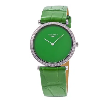 Longines La Grande Classique Quartz Green Dial Leather Strap Women's Watch L4.523.0.60.2
