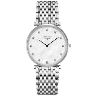 Longines La Grande Classique Quartz Mother Of Pearl Diamond Dial Steel Unisex Watch L4.766.4.87.6 In Multi