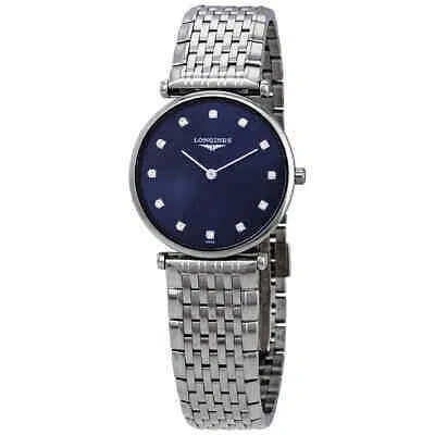 Pre-owned Longines La Grande Classique Sunray Blue Diamond Dial Ladies Watch L4.512.4.97.6