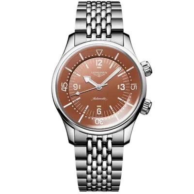 Pre-owned Longines Legend Diver 39mm Terracotta Dial Steel Men's Watch L3.764.4.96.6