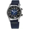 Longines Men's Swiss Automatic Legend Diver Blue Leather Strap Watch 42mm In Blue