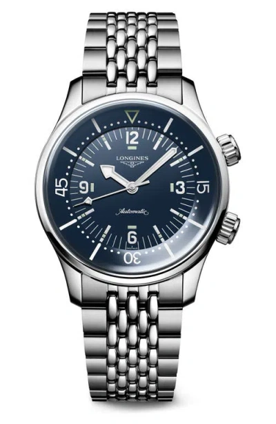 Longines Legend Diver Watch, 39mm In Blue/silver