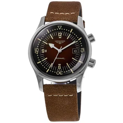 Longines Legend Diver Automatic Brown Dial Leather Strap Men's Watch L3.774.4.60.2