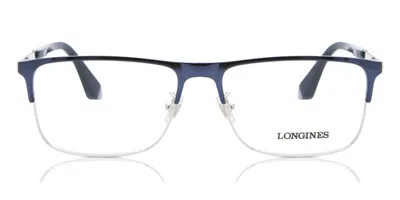 Longines Lg5005-h Men's Glasses, Blue, Size 56 In Silver