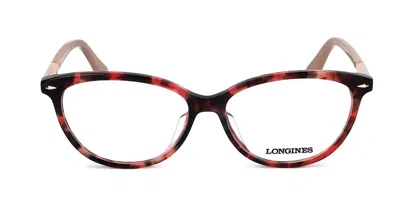 Longines Lg5013-h Women's Glasses, Tortoiseshell, Size 54 In Red
