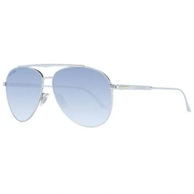 Pre-owned Longines Lo-1047085 Men Blue Gold Sunglasses Metal Gradient Aviator Eyeglasses In Gray