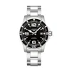 Longines Hydroconquest Watch, 41mm In Black/silver