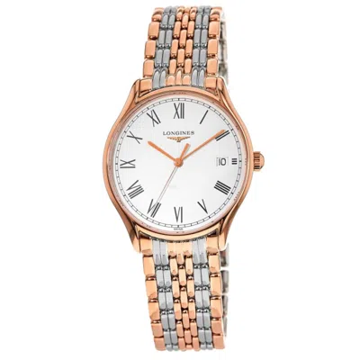 Longines Lyre Quartz White Dial Rose Gold Pvd Steel Men's Watch L4.859.1.11.7