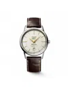 Longines Mens Cream L4.795.4.78.1 Heritage Stainless-steel And Leather Automatic Watch In Brown