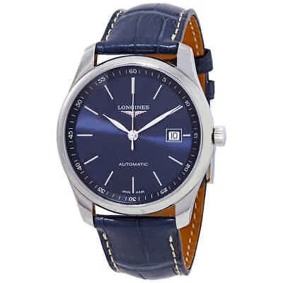 Pre-owned Longines Master Automatic Blue Dial Blue Leather Men's Watch L27934920