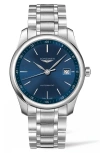 Longines Master Collection 40mm Stainless Steel Automatic Bracelet Watch In Silver/blue/silver