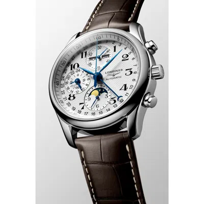Longines Master Automatic Chronograph Bracelet Watch, 40mm In White