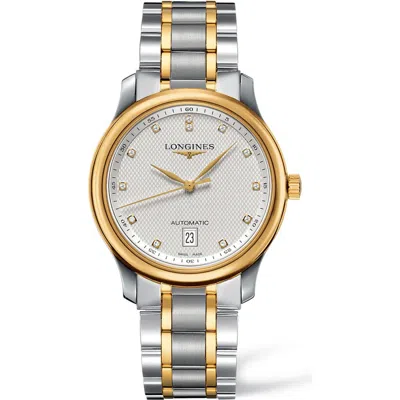 Longines Master Automatic Diamond Bracelet Watch, 38.5mm In Silver/gold