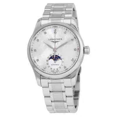 Pre-owned Longines Master Automatic Diamond Mop Dial Ladies Watch L2.409.4.87.6