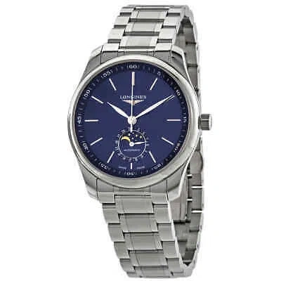 Pre-owned Longines Master Automatic Moonphase Blue Dial Men's Watch L29094926