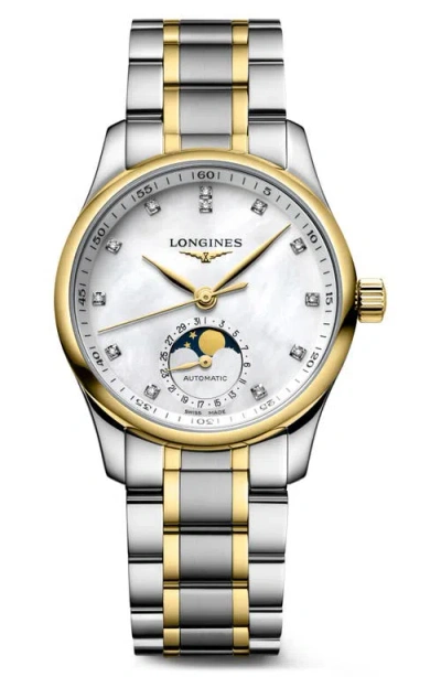 Longines Master Collection Watch, 34mm In White/silver