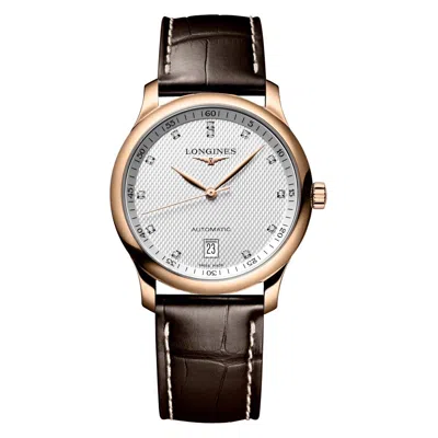 Pre-owned Longines Master Collection 18k Pink Gold Automatic 38.5mm Watch Diamond Markers