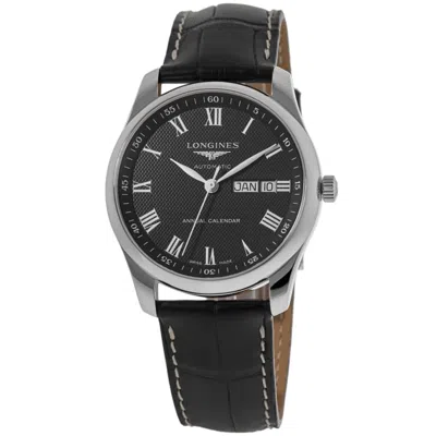 Longines Master Collection Automatic 40mm Black Dial Black Leather Strap Men's Watch