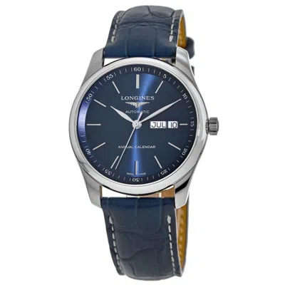 Longines Master Collection Automatic 40mm Day-date Blue Dial Leather Strap Men's Watch L2.910.4.92.0