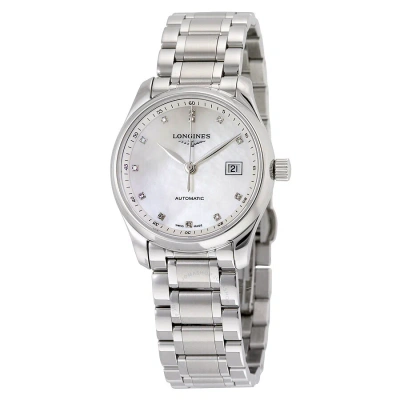 Longines Master Collection Automatic Mother Of Pearl Dial Ladies Watch L2.257.4.87.6 In Metallic